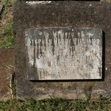 WILLIAMS Stephen Henry -1926 &amp; Florence -1938