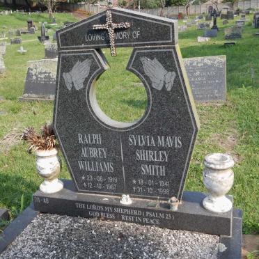 WILLIAMS Ralph Aubrey 1919-1967 :: SMITH Sylvia Mavis Shirley 1941-1998
