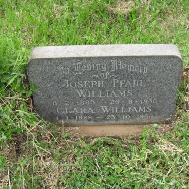 WILLIAMS Joseph Pfahl 1883-1966 &amp; Clara 1888-1966