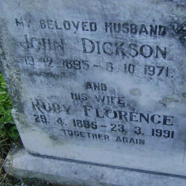 WILLIAMS John Dickson 1895-1971 &amp; Ruby Florence 1895-1991