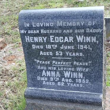 WINN Henry Edgar -1941 &amp; Anna -1952