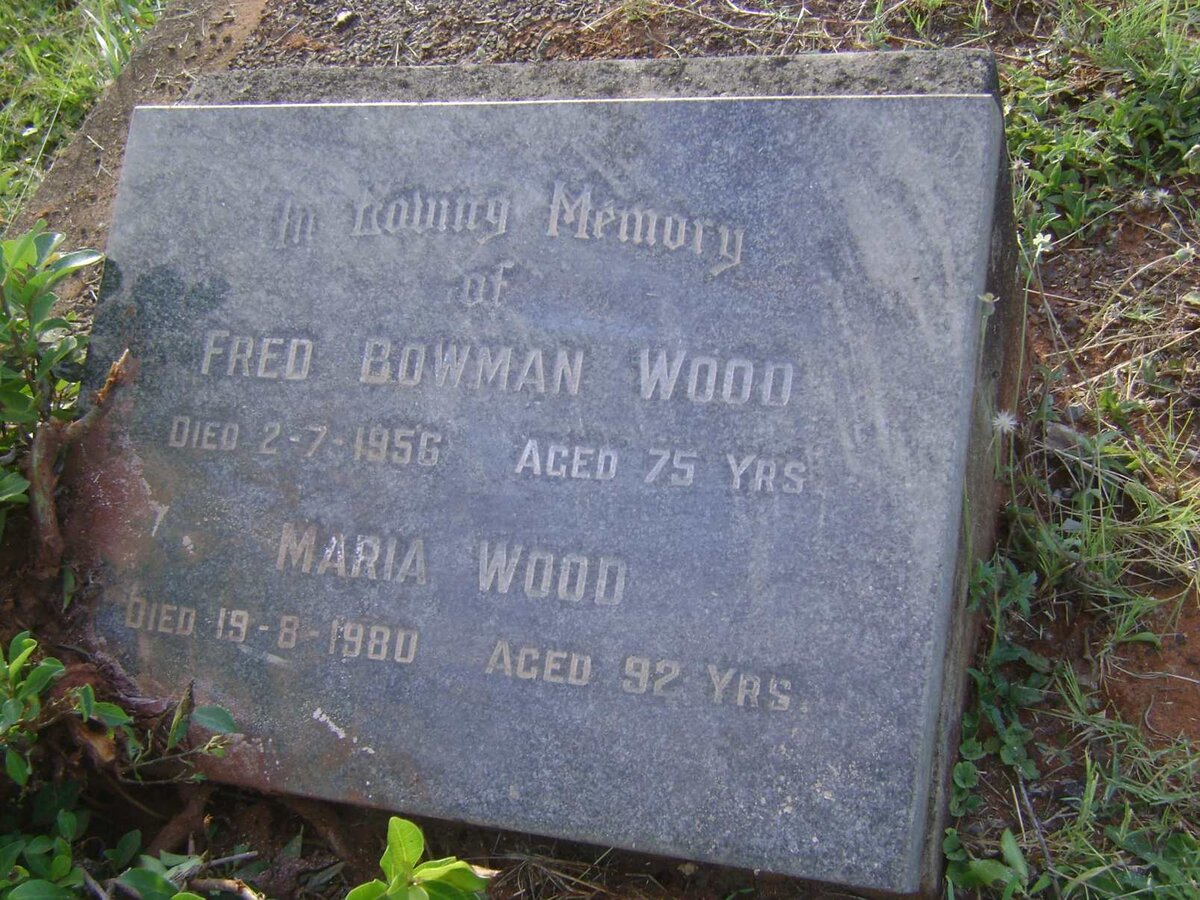 WOOD Fred Bowman -1956 &amp; Maria -1980