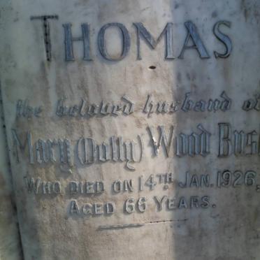 WOOD BUSH Thomas -1926 &amp; Mary -1924