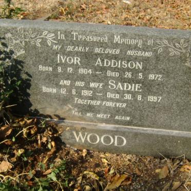 WOOD Ivor Addison 1904-1972 &amp; Sadie 1912-1997