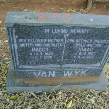 WYK Isaac, van 1927-1973 :: WYK Maggie, van 1930-1976