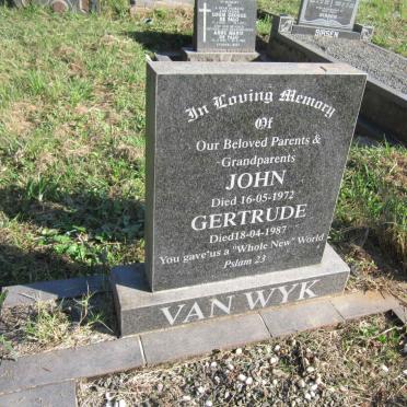 WYK John, van -1972 &amp; Gertrude -1987