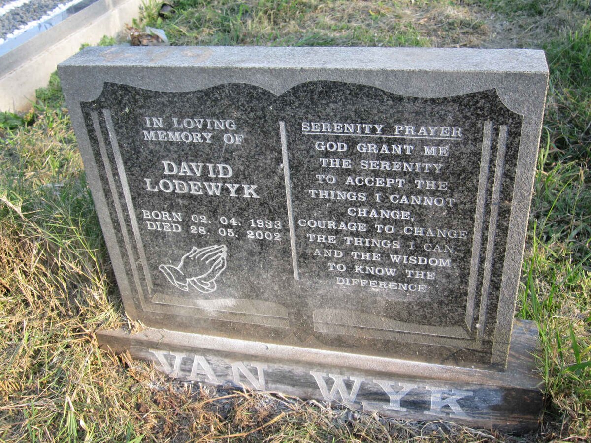 WYK David Lodewyk, van 1933-2002