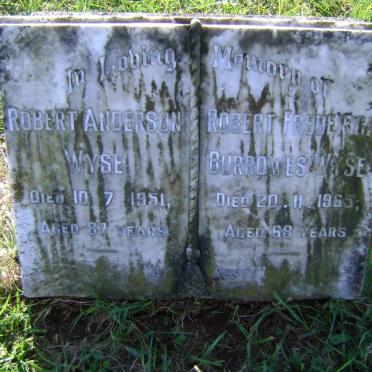 WYSE Robert Anderson -1951 :: WYSE Robert Frederick Burrowes -1965
