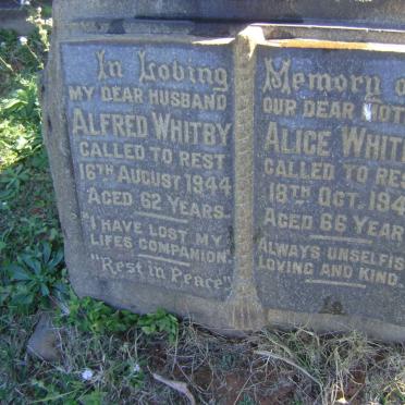 WHITBY Alfred -1944 &amp; Alice -1947