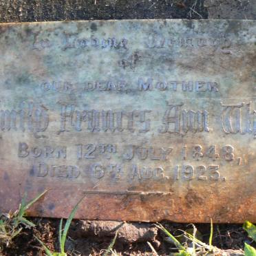 WHITE Emily Frances Ann 1848-1923