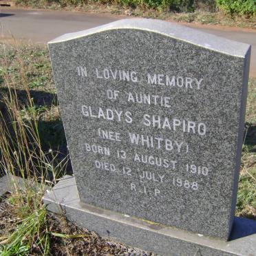 WHITBY Gladys nee SHAPIRO 1910-1988