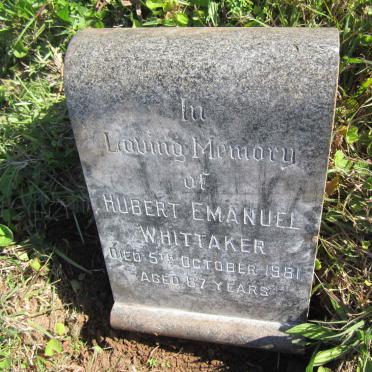 WHITTAKER Hubert Emanuel -1981