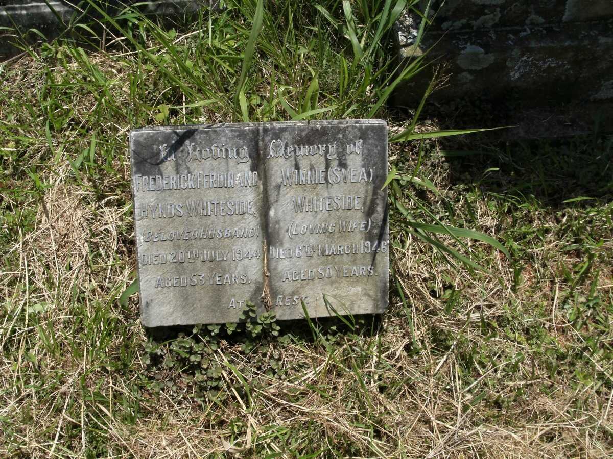 WHITESIDE Frederick Ferdinand Hynds -1944 &amp; Winnie SVEA -1946