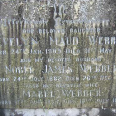 WEBBER Evelyn Maud 1909-1937 :: WEBBER Noble James 1882-1957 &amp; Mabel 1883-1970