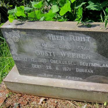 WEEBER Augusta 1900-1971