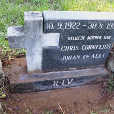 WELGEMOED Beatrix Wilhelmina 1922-1989