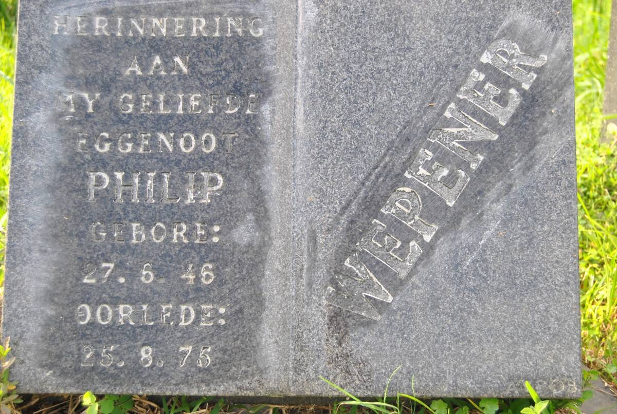 WEPENER Philip 1946-1975