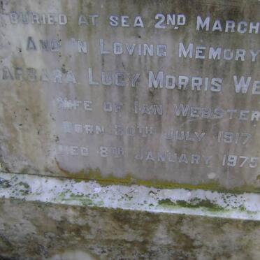 WEBSTER Ian Shepherd -1954 &amp; Barbara Lucy MORRIS 1917-1975
