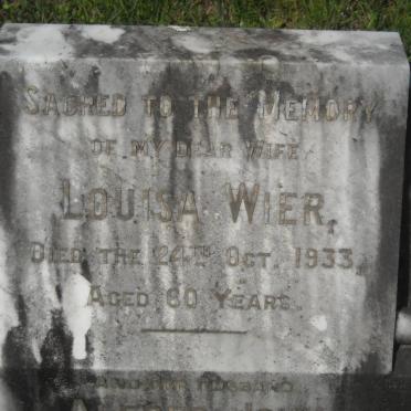 WEIR Alfred John -1947 &amp; Louisa -1933