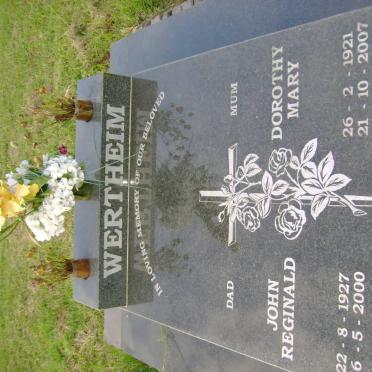 WERTHEIM John Reginald 1927-2000 &amp; Dorothy Mary 1921-2007