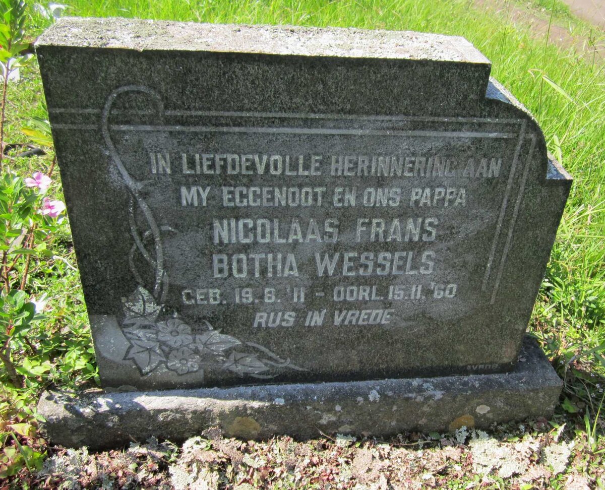 WESSELS Nicolaas Frans Botha 1911-1960