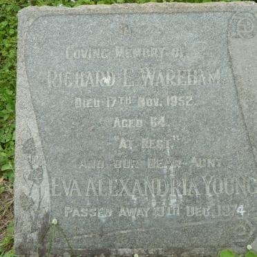 WAREHAM Richard -1952 :: YOUNG Eva Alexandria -1974