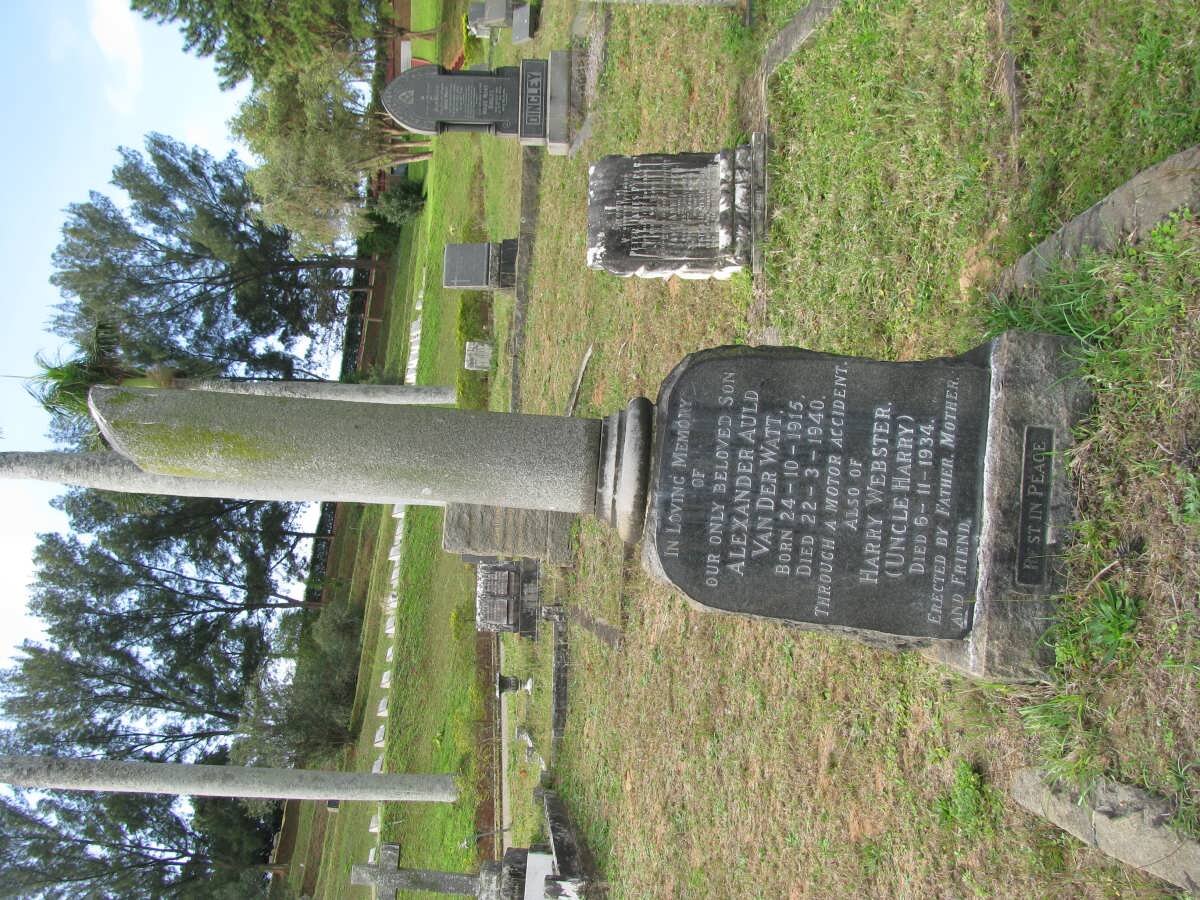 WATT Alexander Auld, van der 1915-1940 :: WEBSTER Harry -1934