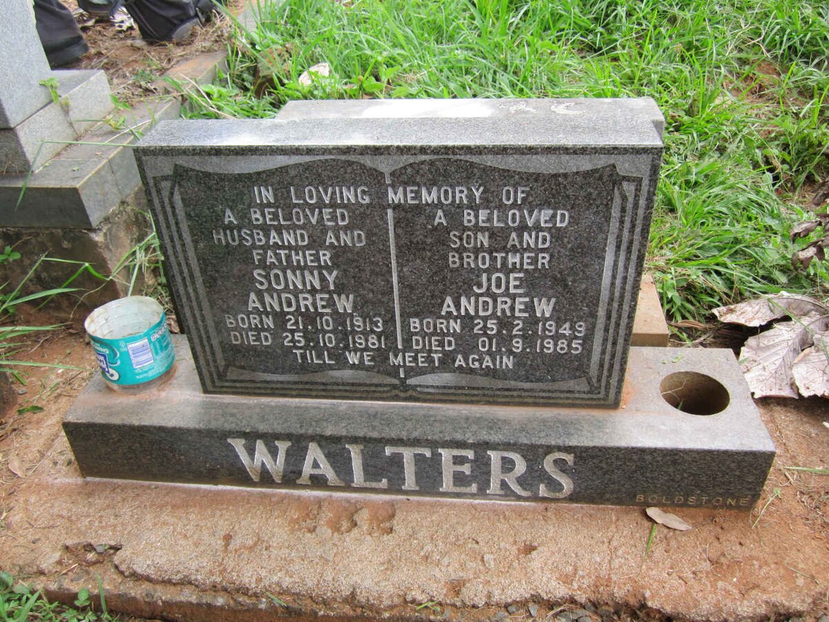 WALTERS Sonny Andrew 1913-1981 :: WALTERS Joe Andrew 1949-1985