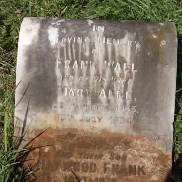 WALL Frank -1933 &amp; Mary Anne -1934 :: WALL Haywood Frank -1976