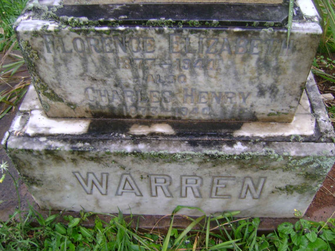 WARREN Charles Henry 1878-1940 &amp; Florence Elizabeth 1877-1940