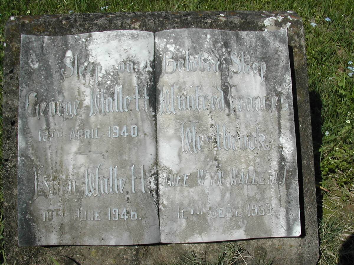 WALLETT George -1940 :: WALLETT Lucy -1946 :: WESTBROOK Winifred Frances nee WALLETT -1933