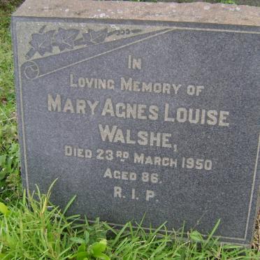 WALSHE Mary Agnes Louise -1950