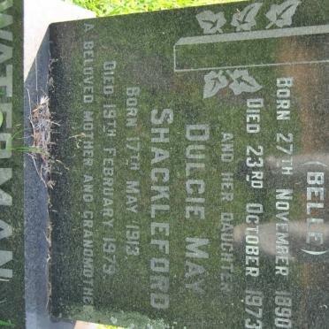 WATERMAN Ethel Isabel 1890-1973 :: SHACKLEFORD Dulcie May 1913-1979