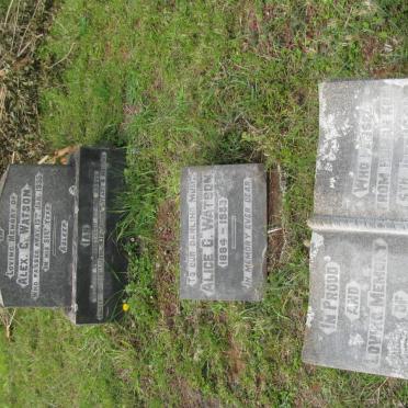 WATSON Alex C. -1935 :: WATSON Ian -1938 :: WATSON Fred -1941 :: WATSON Alice C. 1884-1953