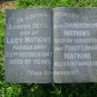 WATKINS Gordon Cecil -1949 :: WATKINS Charles Collyer 1914 :: WATKINS Percy Edward -1916