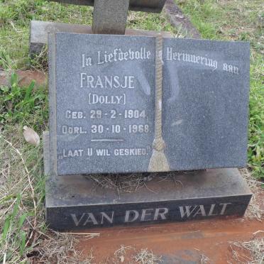 WALT Fransje, van der 1904-1968