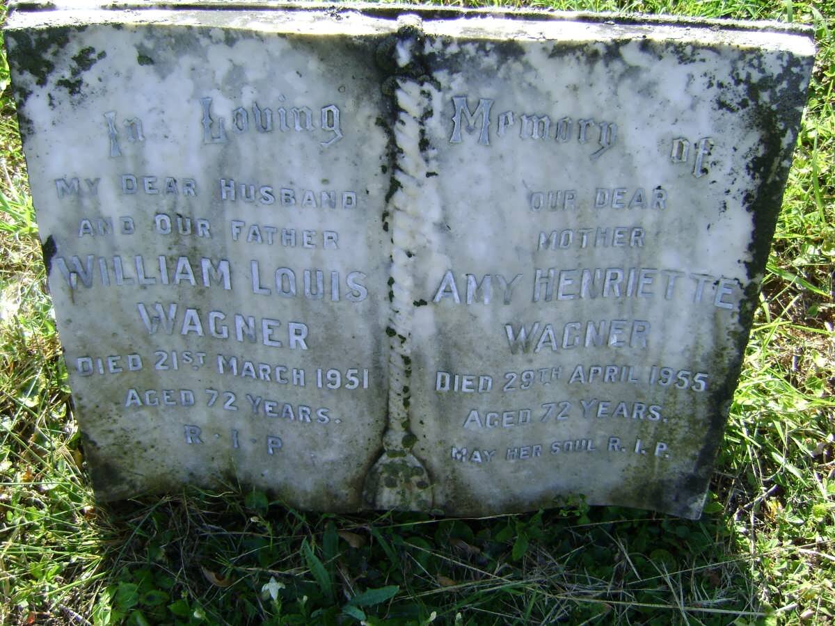 WAGNER William Louis -1951 &amp; Amy Henriette -1955