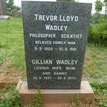 WADLEY Trevor Lloyd 1920-1981 &amp; Gillian 1931-2013