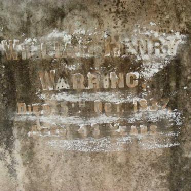 WARRING William Henry -1937