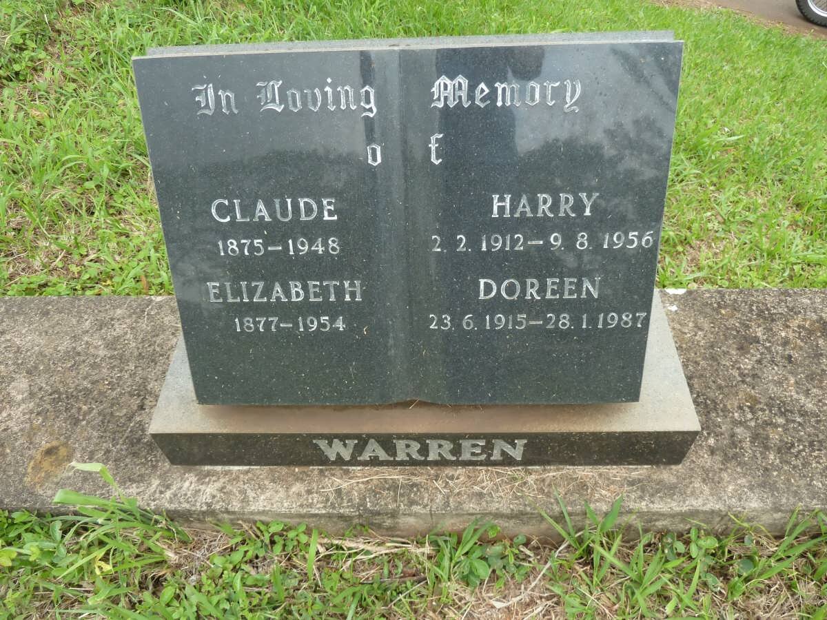 WARREN Claude 1875-1948 &amp; Elizabeth 1877-1954 :: Harry 1912-1956 &amp; Doreen 1915-1987