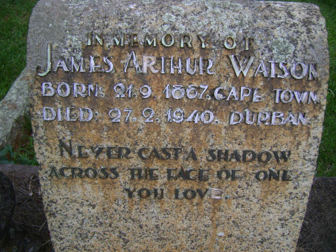 WATSON James Arthur 1867-1940 &amp; Mary Elizabeth 1869-1953