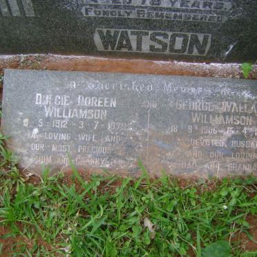 WATSON John Stuart -1948 &amp; Charlotte Maud Mary -1965 :: WILLIAMSON George Wallace 1906-1985 &amp; Dulcie Doreen 1912-1979