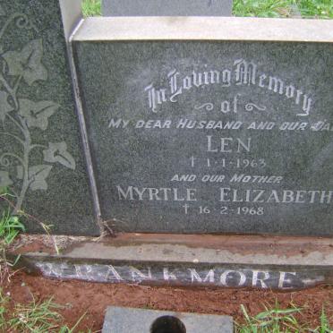 WRANKMORE Len -1963 &amp; Myrtle Elizabeth -1968