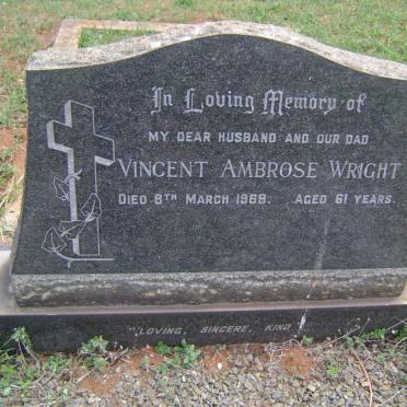 WRIGHT Vincent Ambrose -1968
