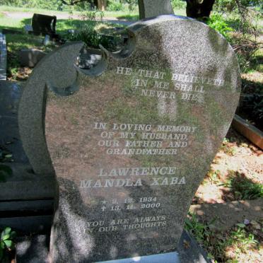 XABA Lawrence Mandla 1934-2000