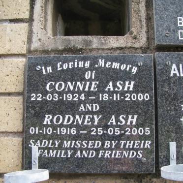 ASH Rodney 1916-2005 &amp; Connie 1924-2000