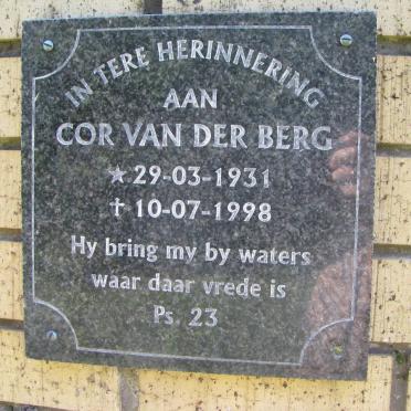 BERG Cor, van der 1931-1998
