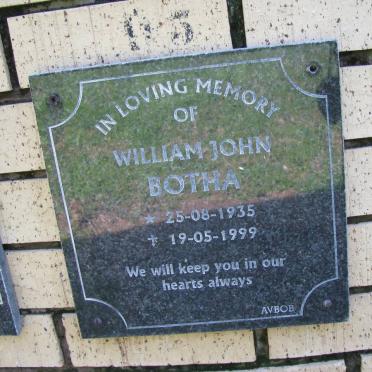 BOTHA William John 1935-1999