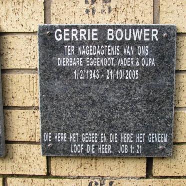 BOUWER Gerrie 1943-2005