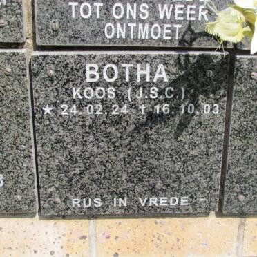 BOTHA J.S.C. 1924-2003